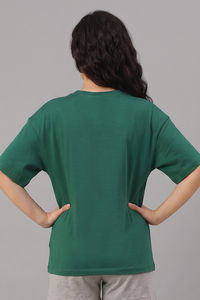 Zivame Minions Knit Cotton Loungewear Top - Ulramarine Green — thumbnail 5